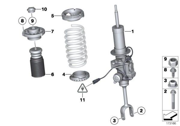 BMW F07/10 ja F11 EDC 535D vasen etu joustintuki 37116796979